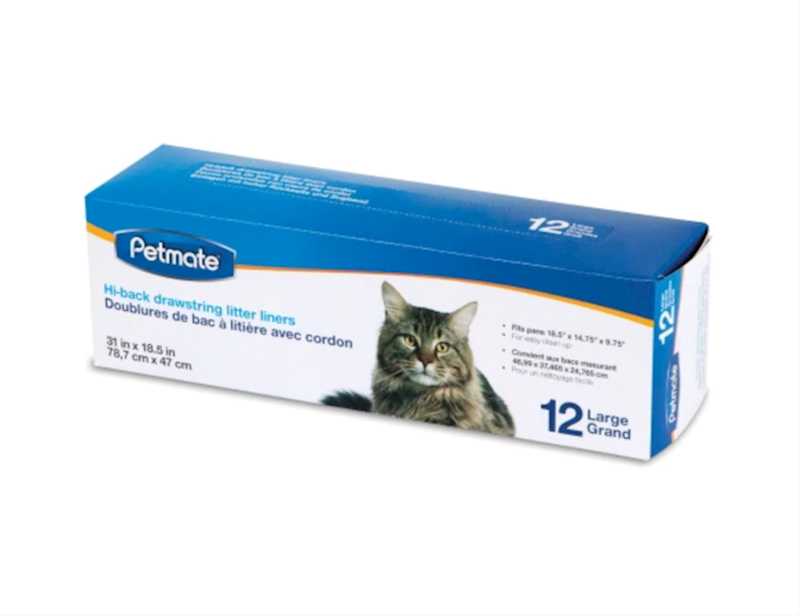 Petmate - Cat Hi-Back Litter Pan Liners Large 12pk