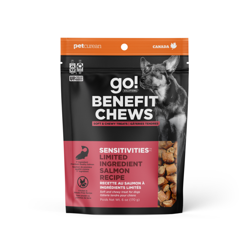 Petcurean - Go! - Dog Benefit Chews - Sensitivities LID Salmon Pouch 6oz