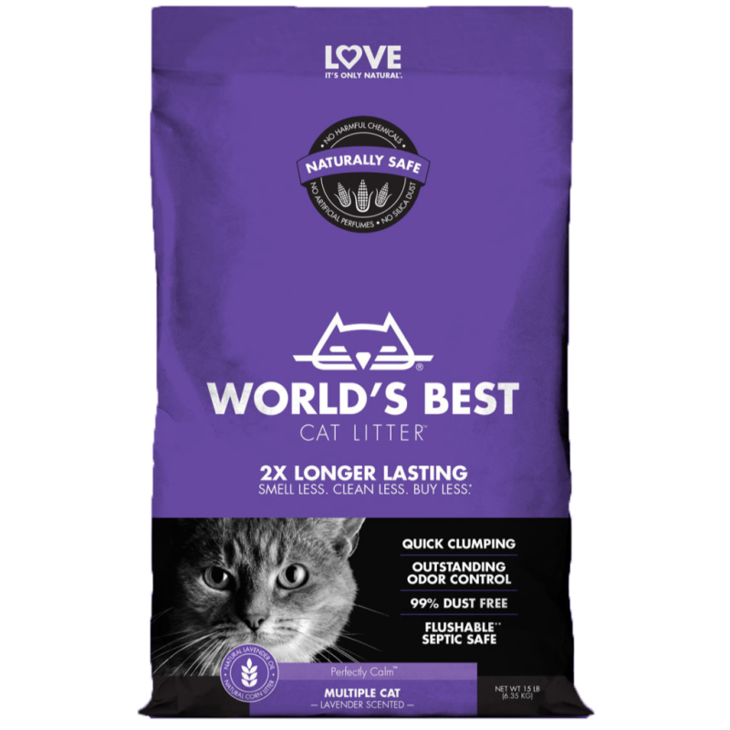 Worlds Best - Multi Cat Lavender Litter 28lb