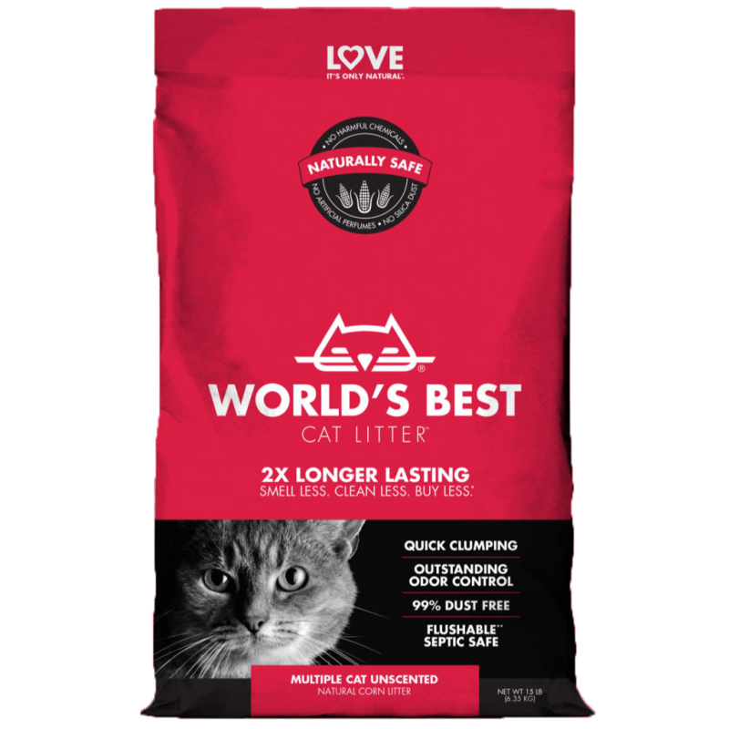 Worlds Best - Multi Cat Unscented Litter 7lb