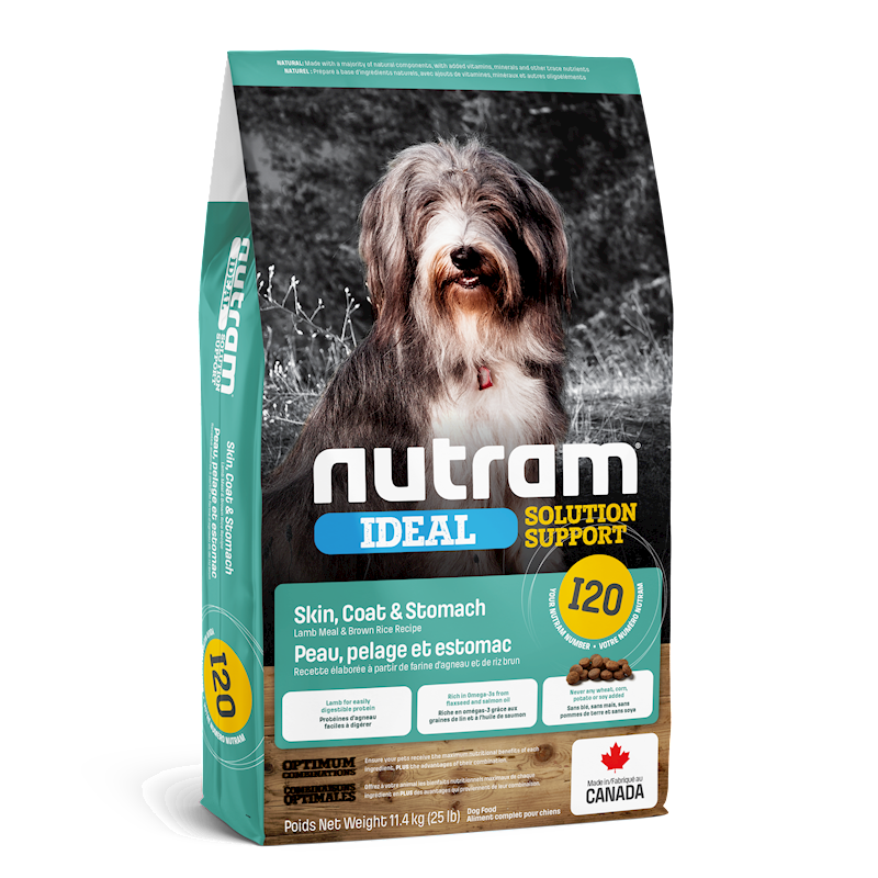 Nutram - Dog Ideal Solution Skin, Coat & Stomach 25lb (I20)