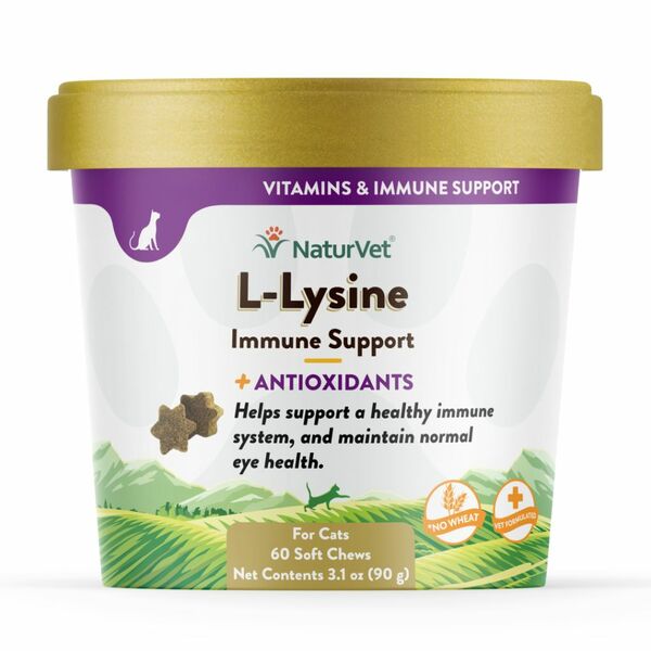 NaturVet L-Lysine Soft Chew 60CT | Cat