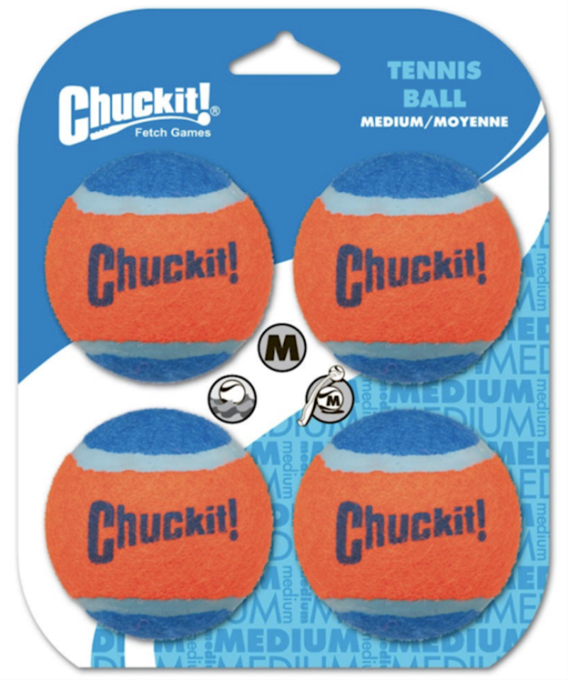 Petmate - Chuckit! - Dog Tennis Ball Medium 4pk