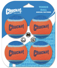 Petmate - Chuckit! - Dog Tennis Ball Medium 4pk