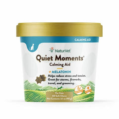 NaturVet Soft Chew Quiet Moments + Melatonin 60CT | Cat