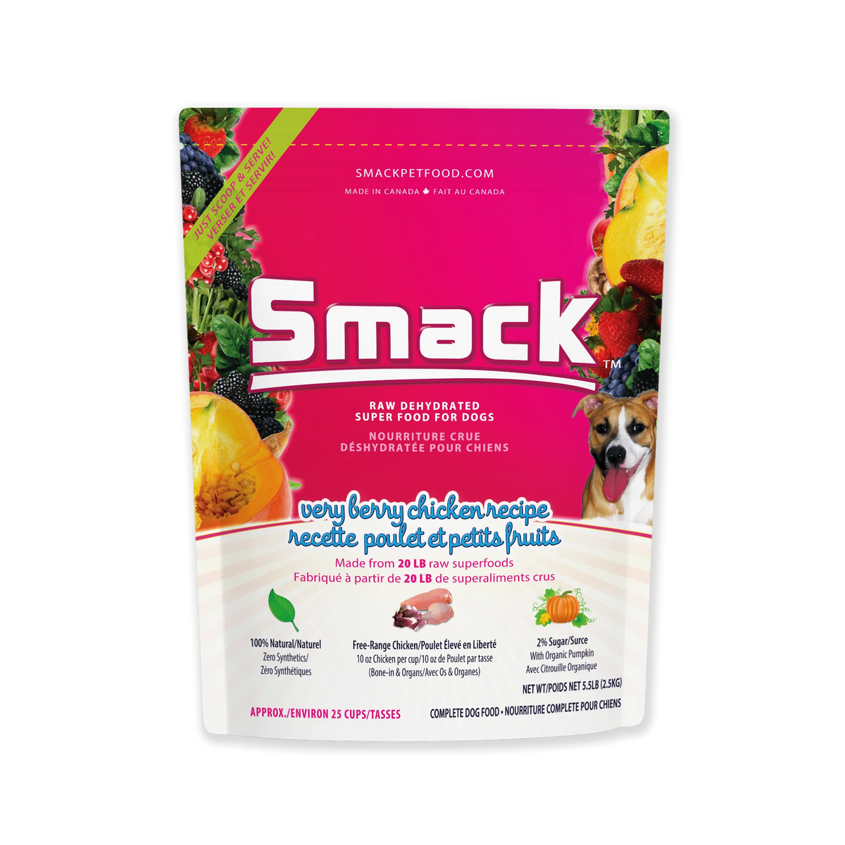 Smack - Very Berry Chicken Raw Dehydrated Dog Food