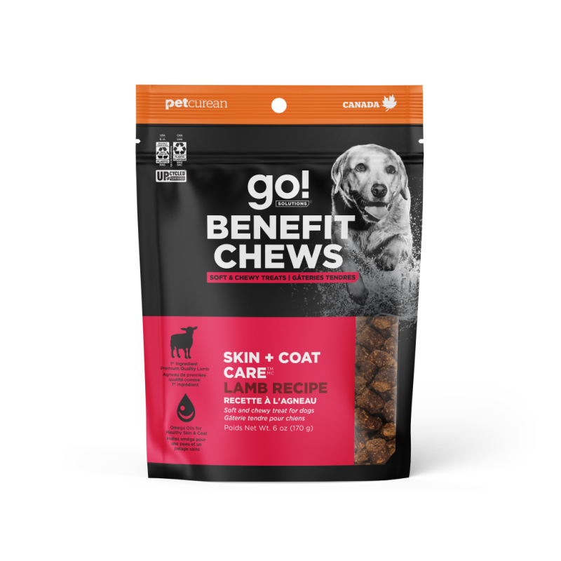 Petcurean - Go! - Dog Benefit Chews - Skin + Coat Care Lamb Pouch 6oz