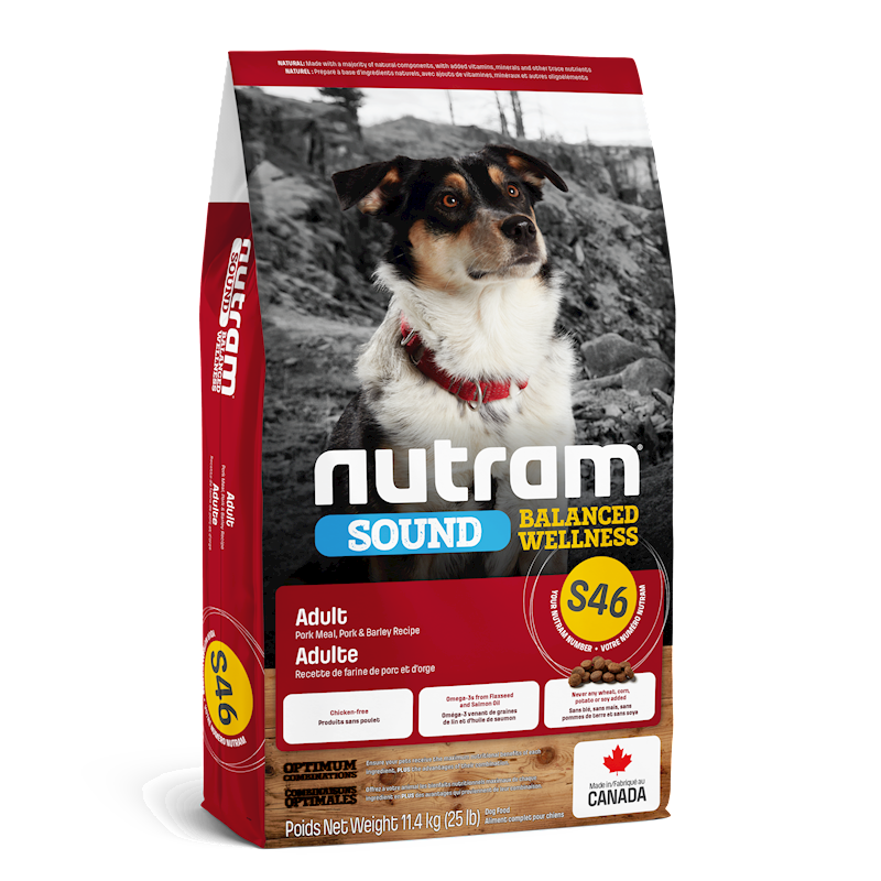 Nutram - Dog Sound Balanced Wellness Adult Pork 25lb (S46)