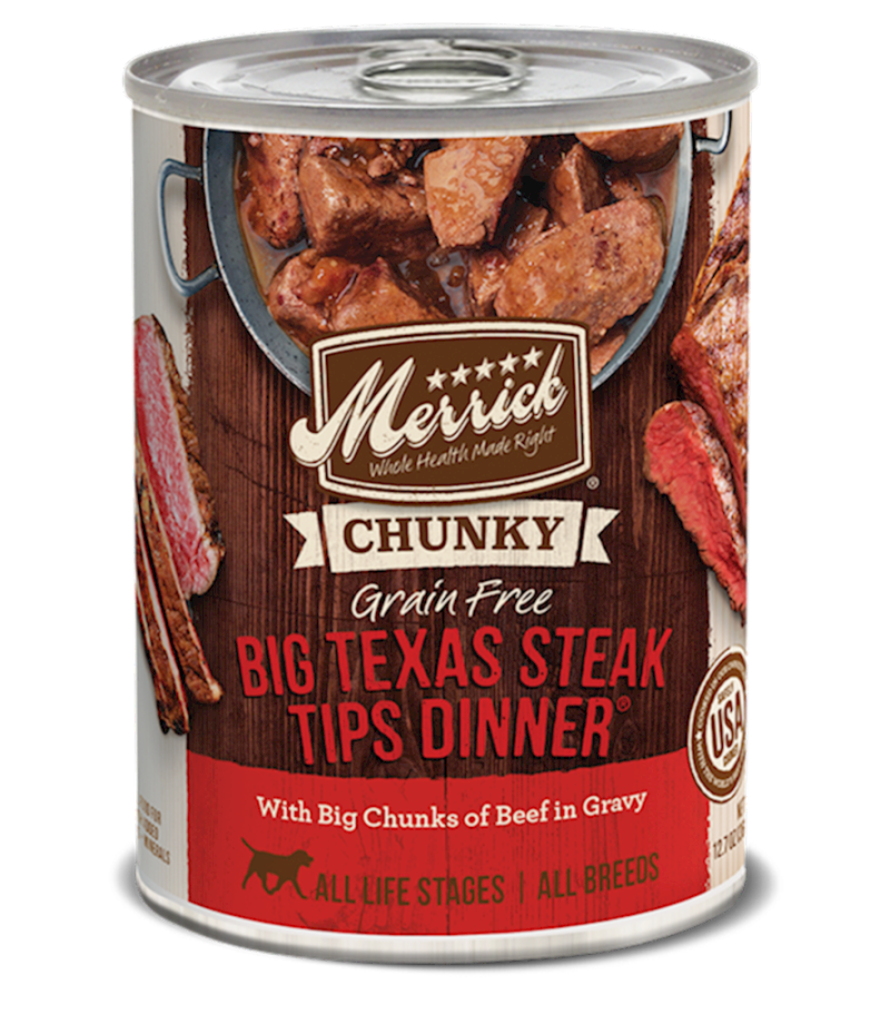 Merrick - Classic - Dog Chunky Big Texas Steak Tips 12.7oz