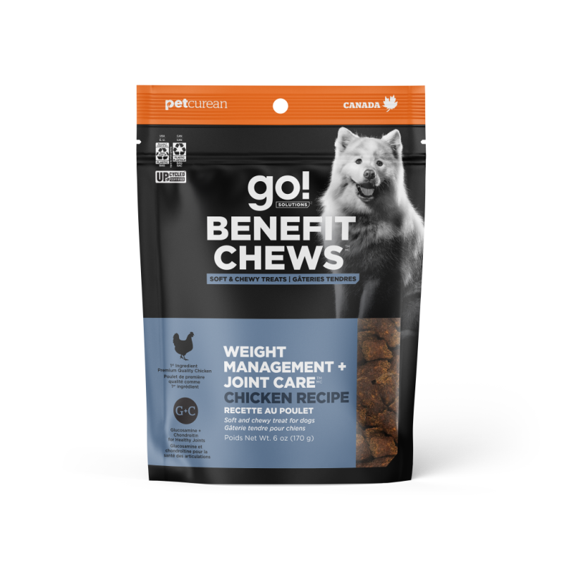 Petcurean - Go! - Dog Benefit Chews - Weight Management + Joint Care Pouch 6oz