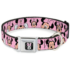 Buckle Down - Minnie Mouse Pink Polka Dot Seatbelt Buckle Collar