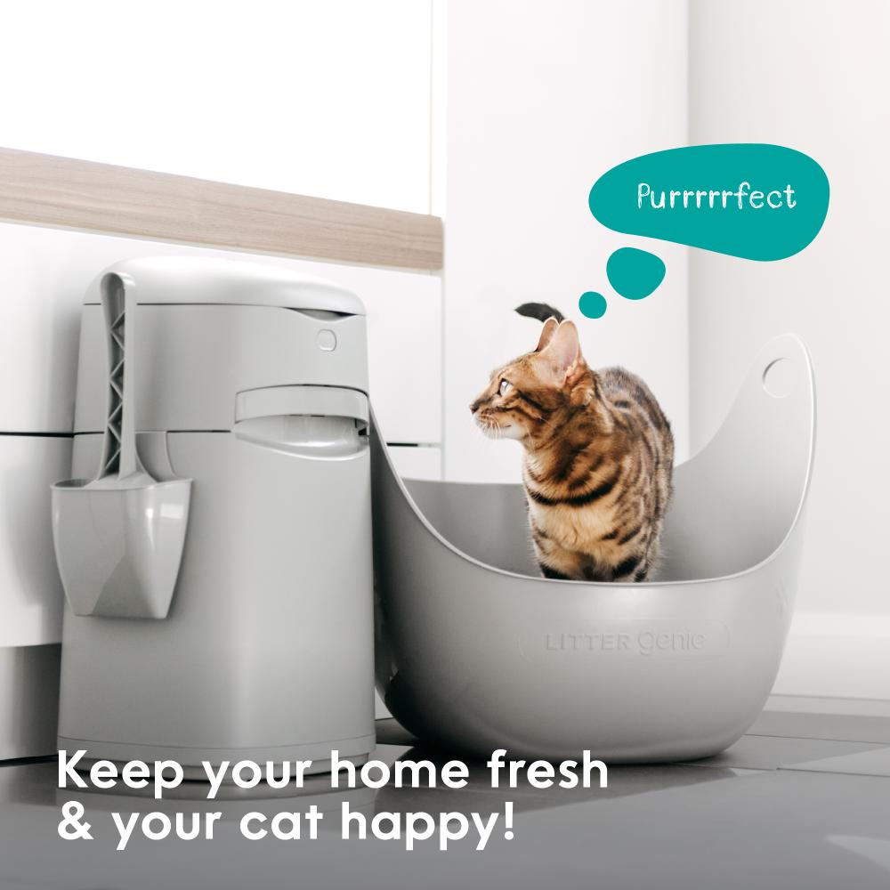 LITTER GENIE Cat Disposal System w/Scoop, Holder & Refill